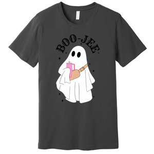 Cute Ghost Halloween Costume Spooky Season Boujee BooJee Gift Premium T-Shirt