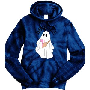 Cute Ghost Halloween Costume Spooky Season Boujee BooJee Gift Tie Dye Hoodie