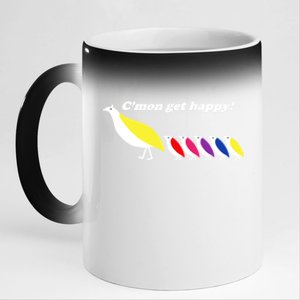 CMon Get Happy! 11oz Black Color Changing Mug