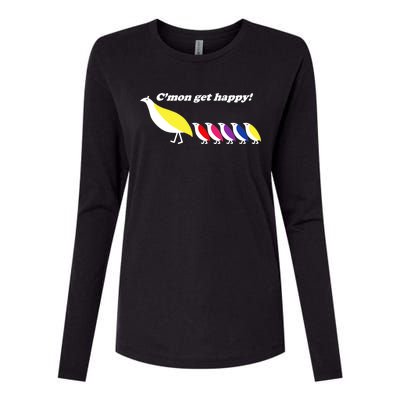 CMon Get Happy! Womens Cotton Relaxed Long Sleeve T-Shirt