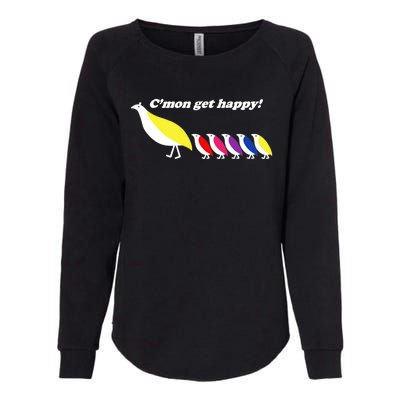 CMon Get Happy! Womens California Wash Sweatshirt