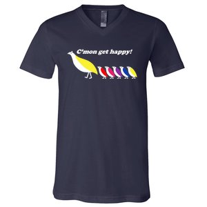 CMon Get Happy! V-Neck T-Shirt