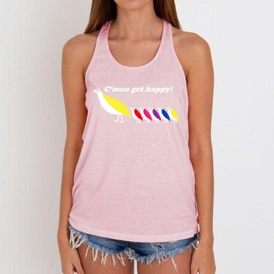 CMon Get Happy! Women's Knotted Racerback Tank