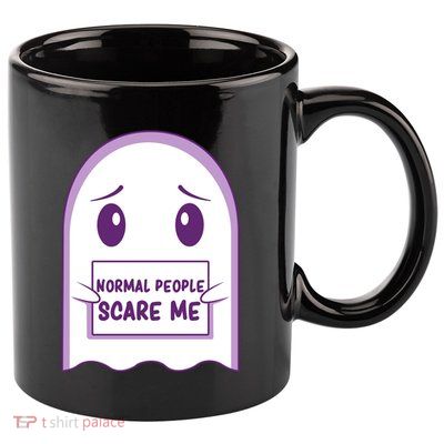 Cute Ghost Halloween Humor 11oz C Handle Ceramic Mug