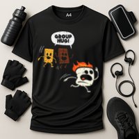 Camping Group Hug Smores Funny Marshmallow Cooling Performance Crew T-Shirt