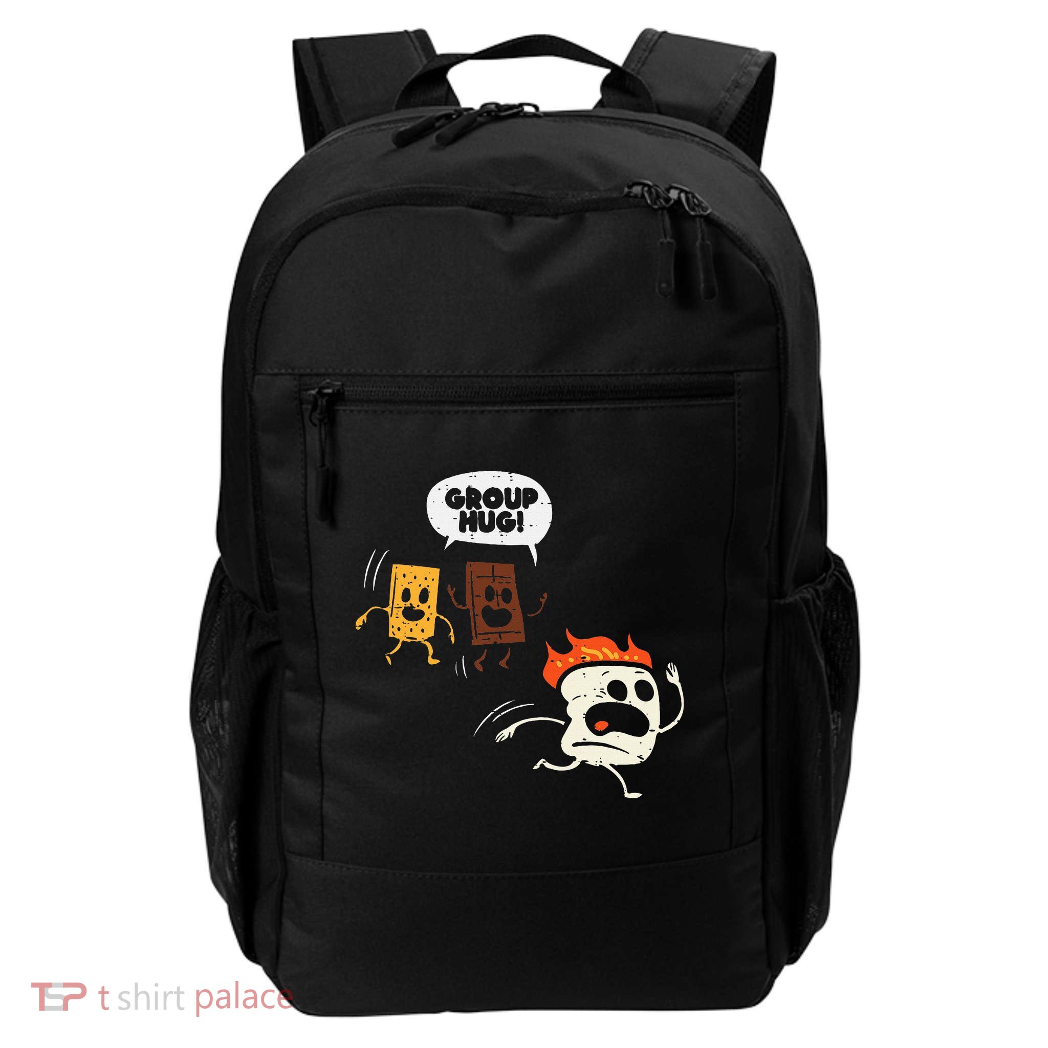 Camping Group Hug Smores Funny Marshmallow Backpack