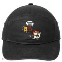Camping Group Hug Smores Funny Marshmallow 7-Panel Snapback Hat