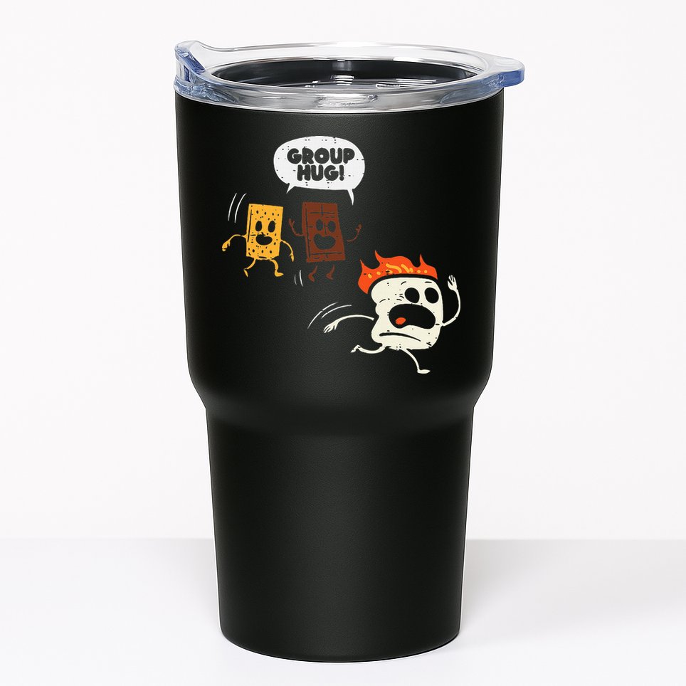 Camping Group Hug Smores Funny Marshmallow Tumbler