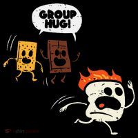Camping Group Hug Smores Funny Marshmallow Magnet
