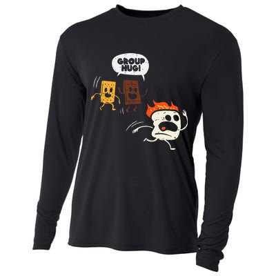 Camping Group Hug Smores Funny Marshmallow Cooling Performance Long Sleeve Crew