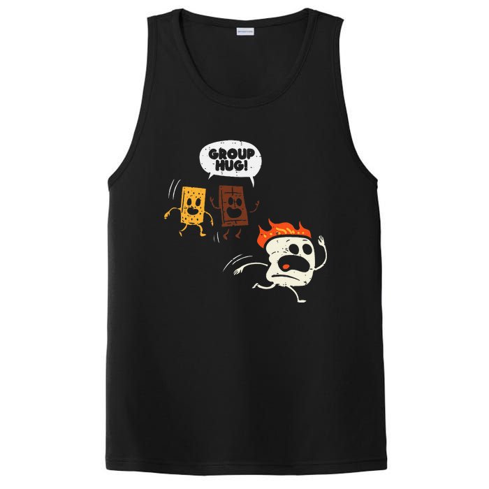 Camping Group Hug Smores Funny Marshmallow PosiCharge Competitor Tank