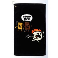Camping Group Hug Smores Funny Marshmallow Golf Towel
