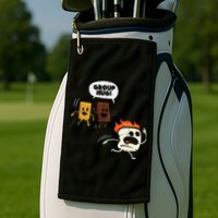 Camping Group Hug Smores Funny Marshmallow Golf Towel