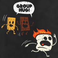 Camping Group Hug Smores Funny Marshmallow Golf Towel