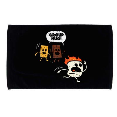 Camping Group Hug Smores Funny Marshmallow Microfiber Hand Towel