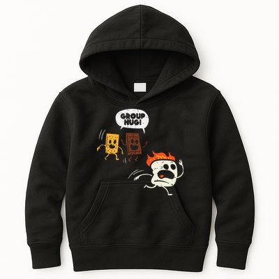 Camping Group Hug Smores Funny Marshmallow Kids Hoodie