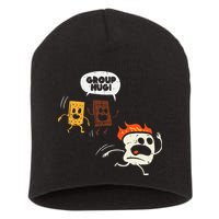 Camping Group Hug Smores Funny Marshmallow Short Acrylic Beanie