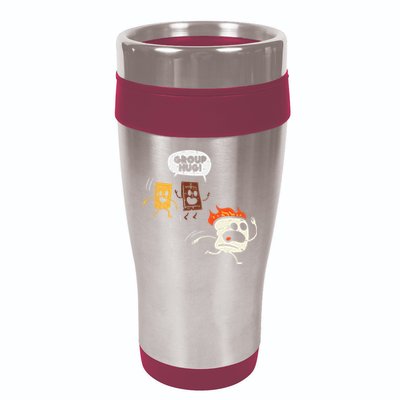 Camping Group Hug Smores Funny Marshmallow 16oz Travel Tumbler