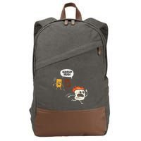 Camping Group Hug Smores Funny Marshmallow Cotton Canvas Backpack