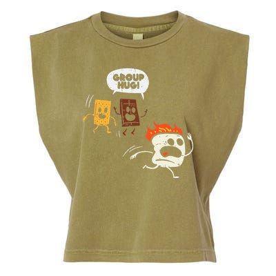 Camping Group Hug Smores Funny Marshmallow Garment-Dyed Women's Muscle Tee