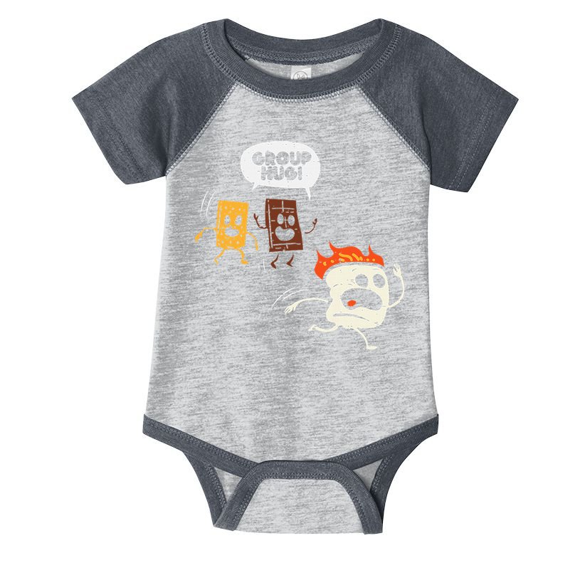 Camping Group Hug Smores Funny Marshmallow Infant Baby Jersey Bodysuit