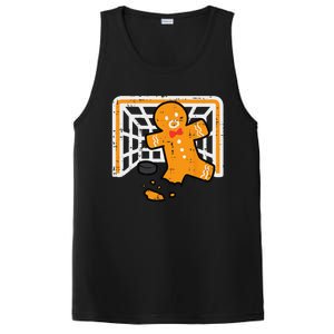 Christmas Gingerbread Hockey Goalkeeper Funny Xmas Goalie PosiCharge Competitor Tank