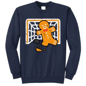 Christmas Gingerbread Hockey Goalkeeper Funny Xmas Goalie Sweatshirt