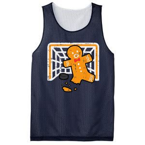 Christmas Gingerbread Hockey Goalkeeper Funny Xmas Goalie Mesh Reversible Basketball Jersey Tank