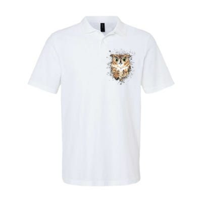 Cute Great Horned Owls Artistic Tees For Women Men Softstyle Adult Sport Polo