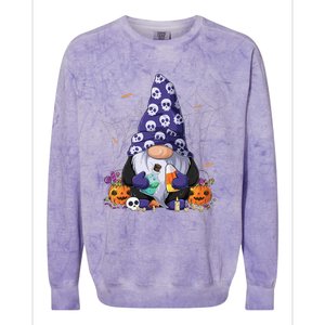 Cute Gnomes Happy Halloween Fall Candy Corn Pumpkin Funny Colorblast Crewneck Sweatshirt