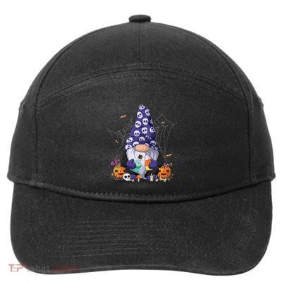 Cute Gnomes Happy Halloween Fall Candy Corn Pumpkin Funny 7-Panel Snapback Hat