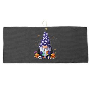 Cute Gnomes Happy Halloween Fall Candy Corn Pumpkin Funny Large Microfiber Waffle Golf Towel