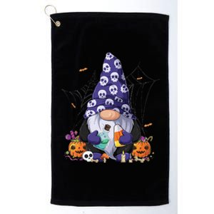 Cute Gnomes Happy Halloween Fall Candy Corn Pumpkin Funny Platinum Collection Golf Towel