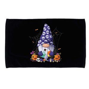 Cute Gnomes Happy Halloween Fall Candy Corn Pumpkin Funny Microfiber Hand Towel