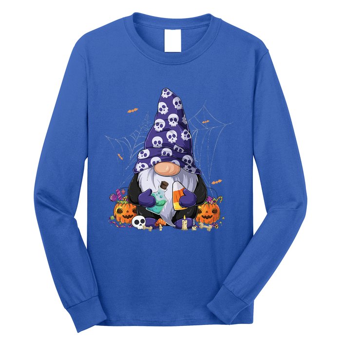 Cute Gnomes Happy Halloween Fall Candy Corn Pumpkin Funny Long Sleeve Shirt