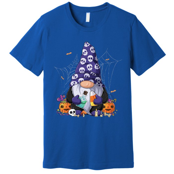 Cute Gnomes Happy Halloween Fall Candy Corn Pumpkin Funny Premium T-Shirt