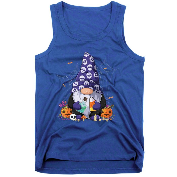 Cute Gnomes Happy Halloween Fall Candy Corn Pumpkin Funny Tank Top