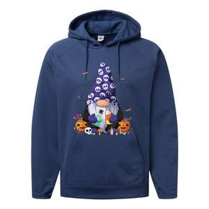 Cute Gnomes Happy Halloween Fall Candy Corn Pumpkin Funny Performance Fleece Hoodie