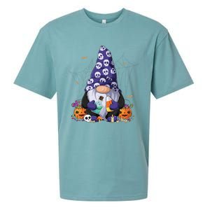 Cute Gnomes Happy Halloween Fall Candy Corn Pumpkin Funny Sueded Cloud Jersey T-Shirt