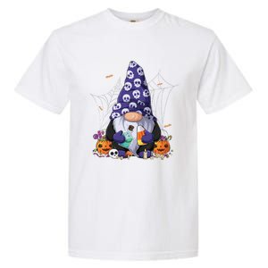 Cute Gnomes Happy Halloween Fall Candy Corn Pumpkin Funny Garment-Dyed Heavyweight T-Shirt