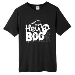 Cute Ghost Halloween Face Hey Boo Funny Halloween Gift Tall Fusion ChromaSoft Performance T-Shirt