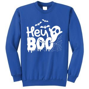 Cute Ghost Halloween Face Hey Boo Funny Halloween Gift Sweatshirt