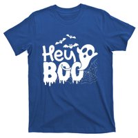 Cute Ghost Halloween Face Hey Boo Funny Halloween Gift T-Shirt