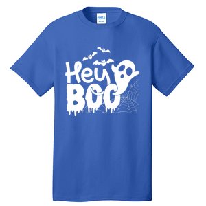 Cute Ghost Halloween Face Hey Boo Funny Halloween Gift Tall T-Shirt