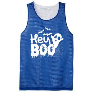 Cute Ghost Halloween Face Hey Boo Funny Halloween Gift Mesh Reversible Basketball Jersey Tank