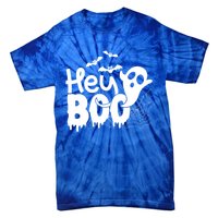 Cute Ghost Halloween Face Hey Boo Funny Halloween Gift Tie-Dye T-Shirt