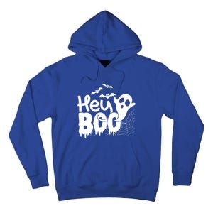 Cute Ghost Halloween Face Hey Boo Funny Halloween Gift Tall Hoodie