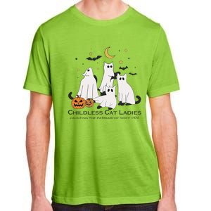 Cat Ghost Halloween Childless Cat Lady Voting Kamala 2024 Adult ChromaSoft Performance T-Shirt