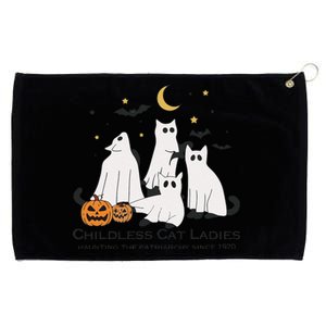 Cat Ghost Halloween Childless Cat Lady Voting Kamala 2024 Grommeted Golf Towel