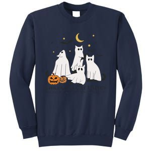 Cat Ghost Halloween Childless Cat Lady Voting Kamala 2024 Sweatshirt